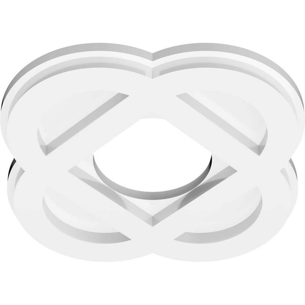 White PVC Contemporary Ceiling Medallion, 10"OD x 4"ID