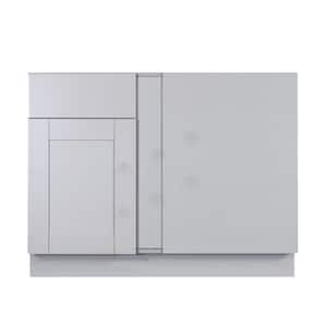 Anchester Assembled 39x34.5x24 in. Base Blind Corner Cabinet in Light Gray