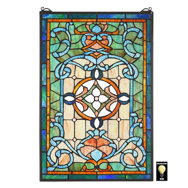 Design Toscano Garnier Tiffany-Style Stained Glass Window Panel TF813 ...