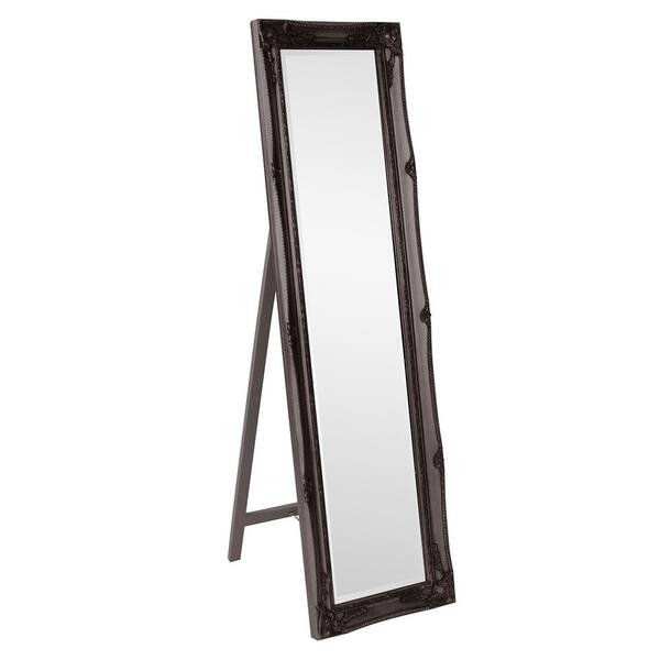 Unbranded 66 in. x 18 in. Antique Black Standing Mirror