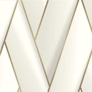 Manfred White Modern Herringbone Vinyl Non-pasted Metallic Wallpaper
