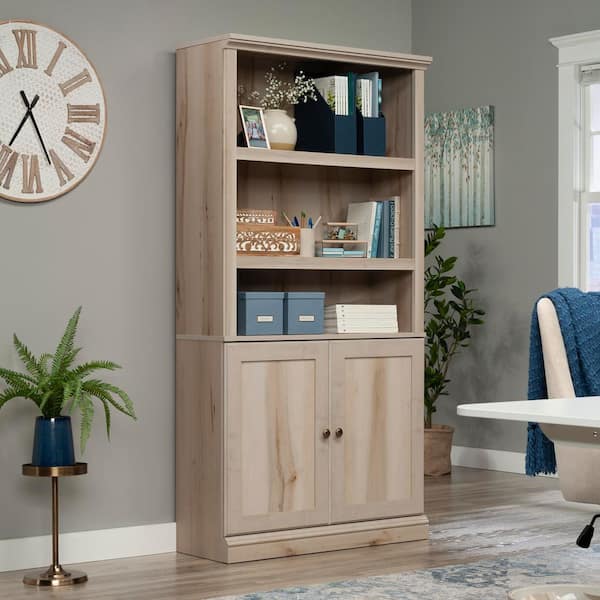 SAUDER Select 69.76 in. Tall Pacific Maple Finish Engineered Wood 4-Shelf Bookcase