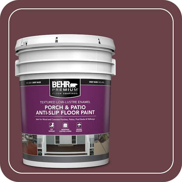 5 gal. #MQ1-14 Twinberry Textured Low-Lustre Enamel Interior/Exterior Porch and Patio Anti-Slip Floor Paint