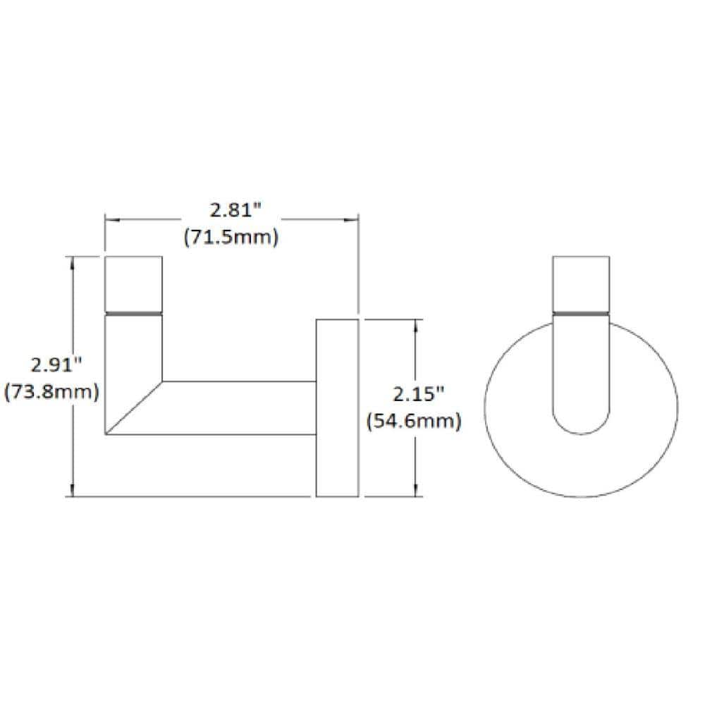 Satin Nickel Wall Mounted Single Robe Hook