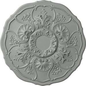 22-1/2" x 1-1/2" Cornelia Urethane Ceiling Medallion (Fits Canopies upto 4"), Primed White