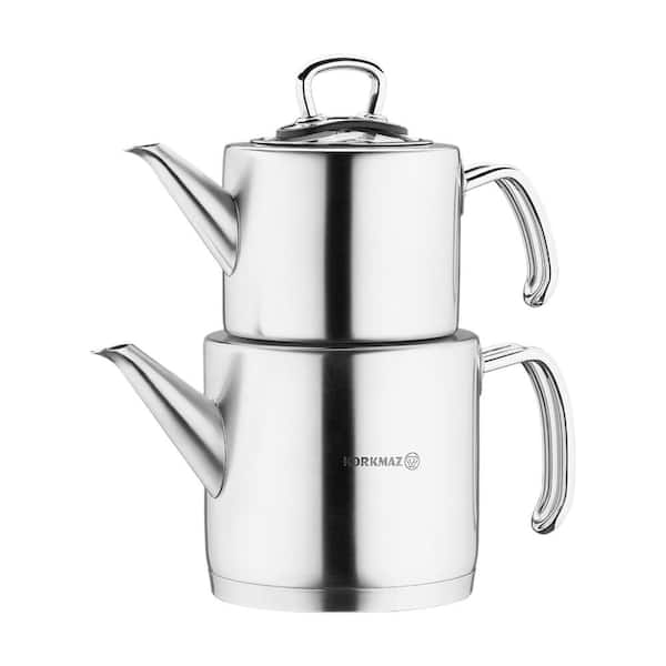 Korkmaz Proline Professional Series 5 Piece Stainless Steel Tea Pot Set in Silver 985120833M