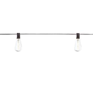 10-Light 10 ft. Outdoor/Indoor Line Voltage ST40 Vintage Bulb Incandescent String Light
