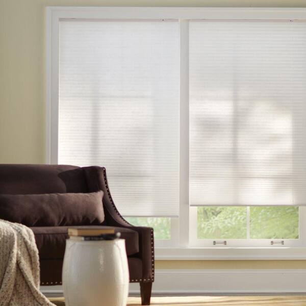 Home Decorators Collection Snow Drift 9/16 in. Light Filtering Cellular Shade - 48 in. W x 72 in. L (Actual Size 47.625 in. W x 72 in. L)