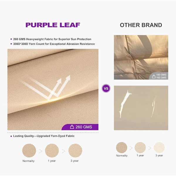 10 ft. x 10 ft. Gray Aluminum Frame Morden Pergola with Beige Retractable Sun Shade Canopy and String Lights for Garden