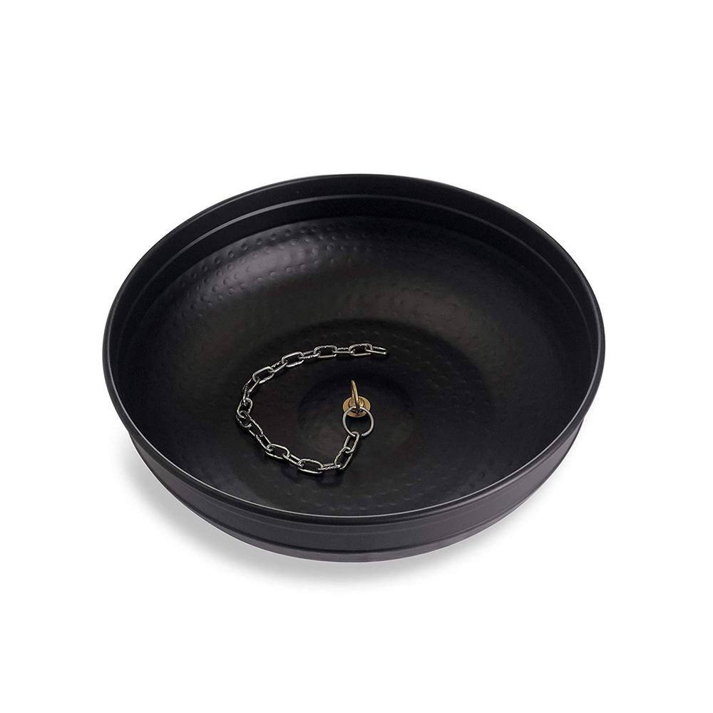 Monarch Rain Chains 15 in. Monarch Hand Hammered Black Powder Coated