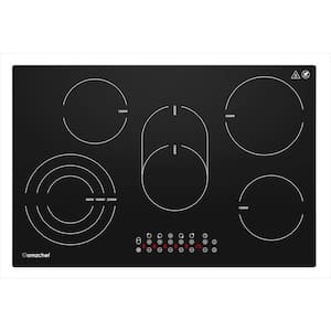 30 in. 5 Elements Electric Cooktop in Black with Timer and Kid Safety Lock, Sensor Touch Control