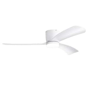 Hardy 52 in. Integrated LED Indoor White Propeller Ceiling Fan with Color-Changing LED Light with Remote Included