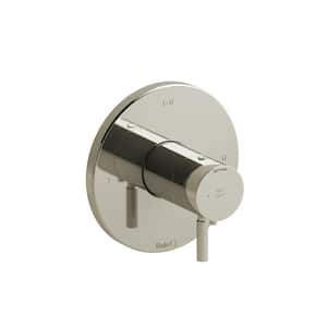 Riu 1-Handle Wall Mount 1/2 in. Therm and Pressure Balance Trim Kit In Polished Nickel (Valve not Included)