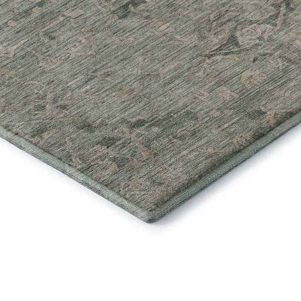 Mayfield Premium Machine Washable Abstract AMF1111 Sage 3 ft. x 4 ft. Area Rug