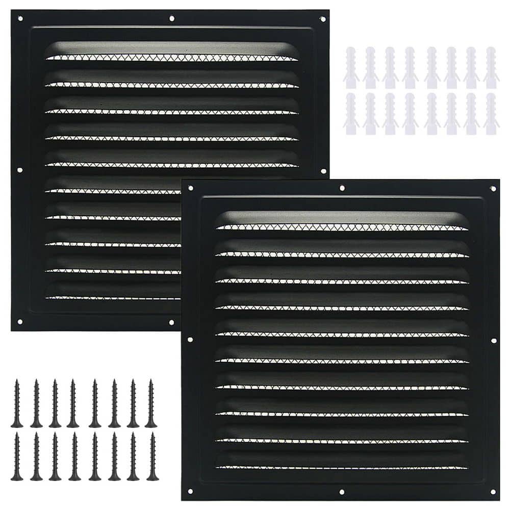 2-Pack Attic Vent, Aluminum Wall Vent, Metal Shed Vent, Square Vent, Louver Vent Grille, Built-in Insect Screen price history on PriceWatchPro