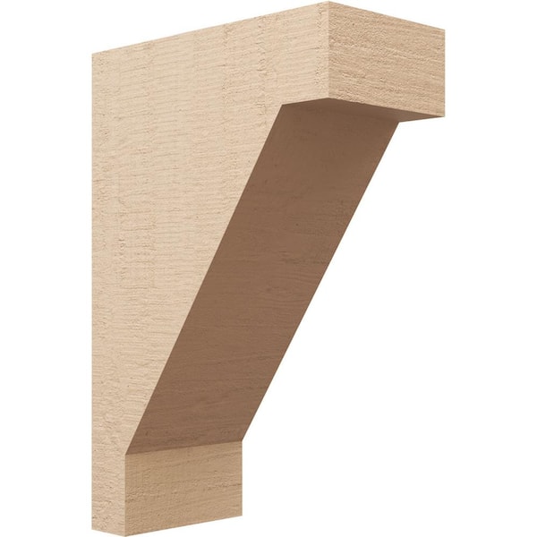 Ekena Millwork Classic Series 2 11 in. x 22 in. x 33 in. Burlington Rough Cedar Woodgrain Timberthane Polyurethane Corbel in Primed Tan