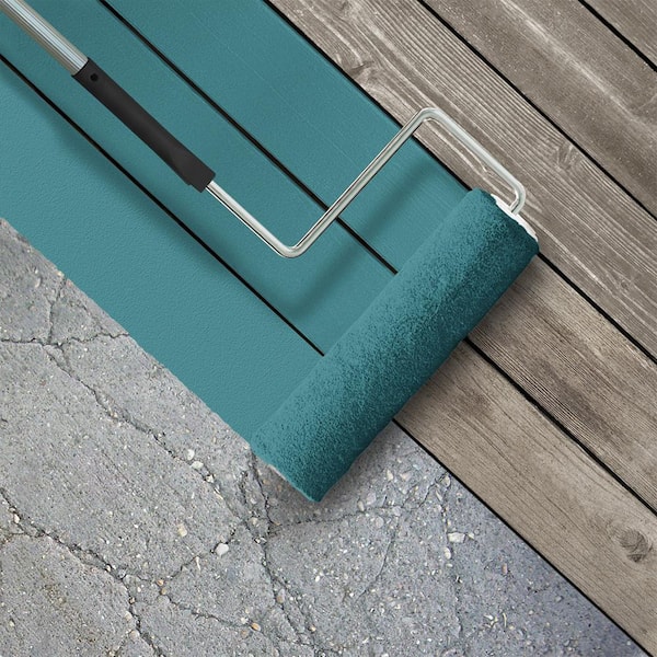 1 gal. #PFC-49 Heritage Teal Low-Lustre Enamel Interior/Exterior Porch and Patio Floor Paint