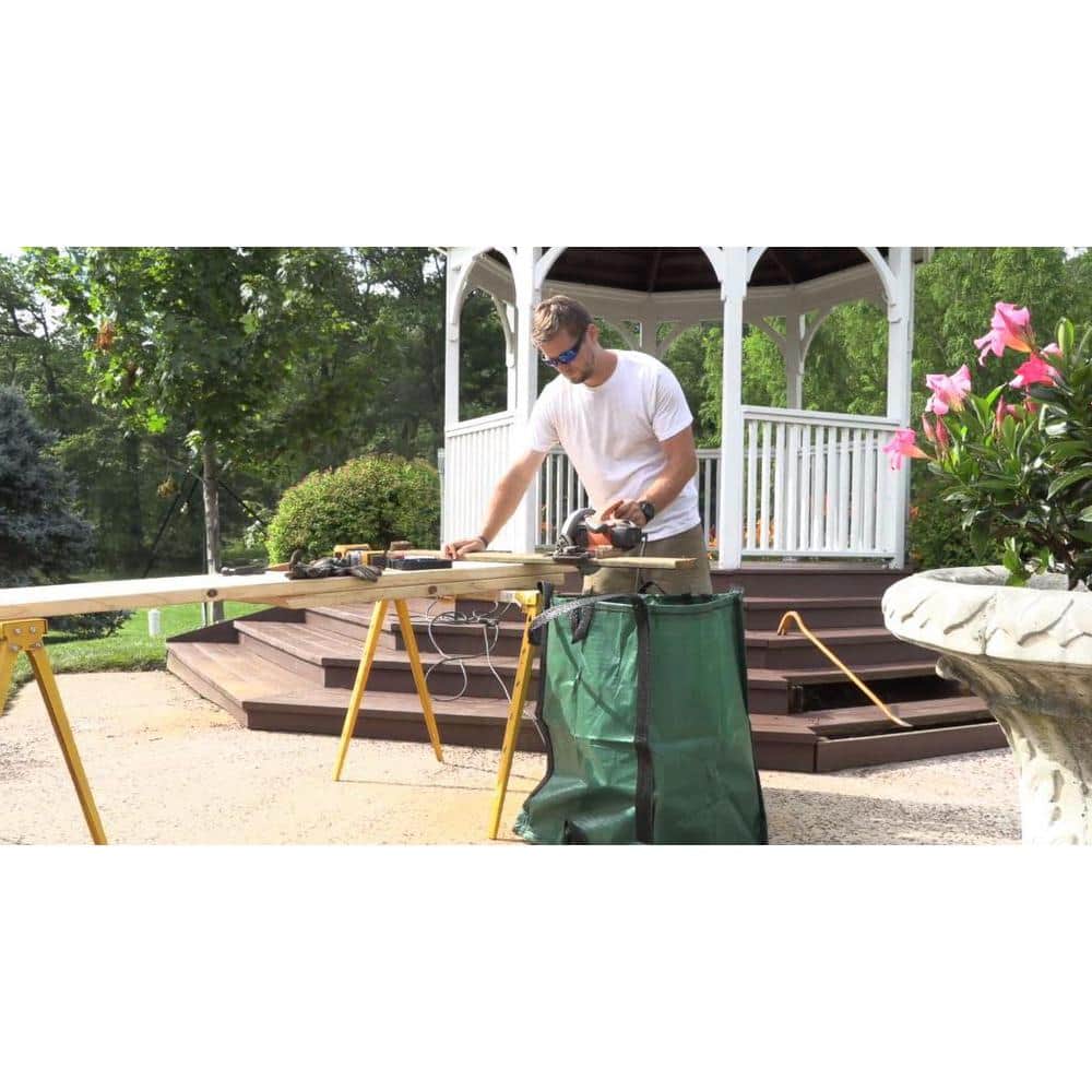 Green Heavy Duty Pop-Up Yard Bag with Reinforced Handles