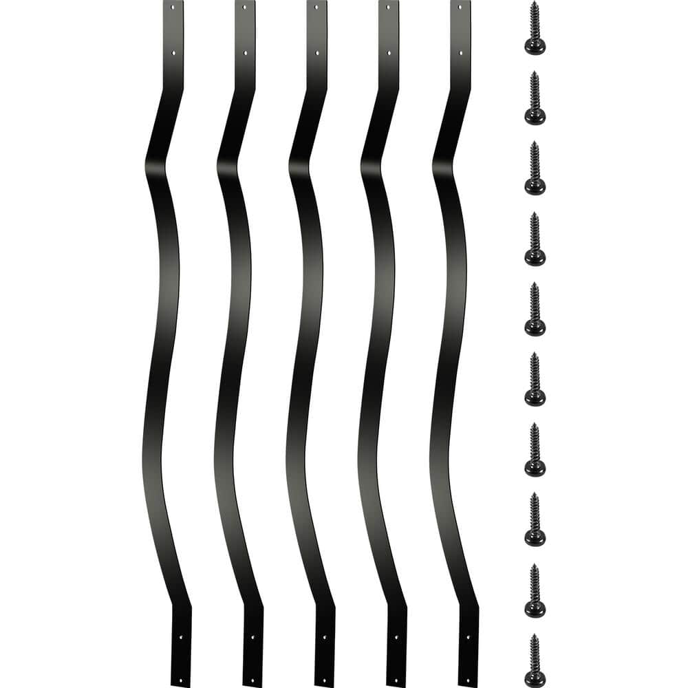 32.25 in. x 1 in. Deck Balusters Staircase Baluster Aluminum Alloy Staircase Baluster Wave Arc Baluster (51-Pack) price history on PriceWatchPro