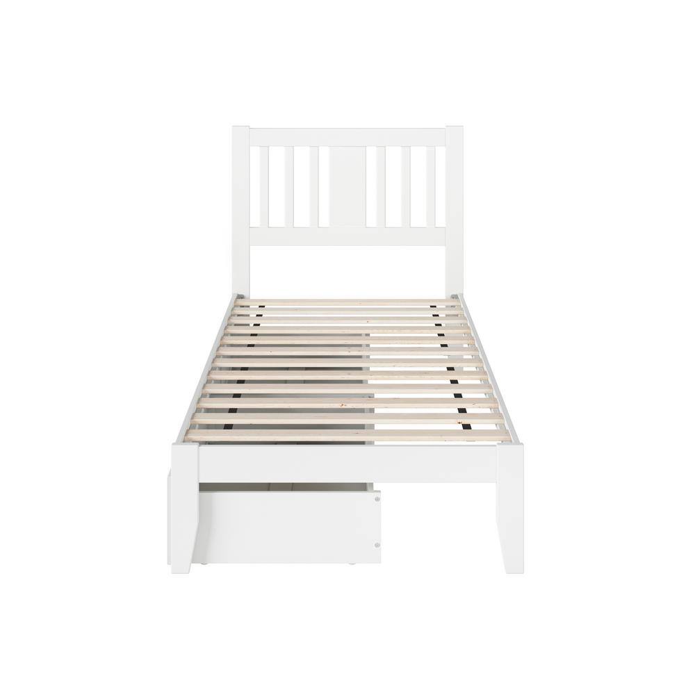 Tahoe Twin Mission-Style Bed with USB Charger & Storage Drawers