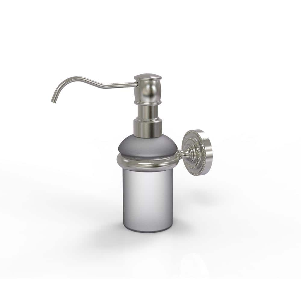 Allied Brass Dottingham Collection Wall Mounted Soap Dispenser in Satin Nickel