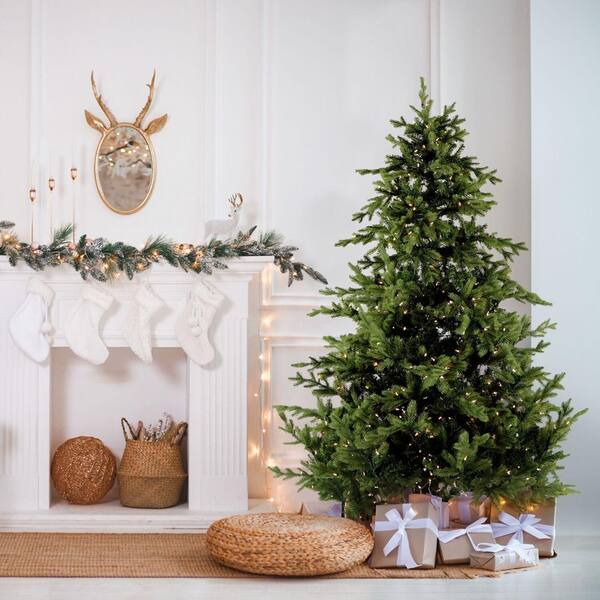 Fraser Hill Farm 9.0-ft. Pre-Lit Foxtail Pine Green Artificial