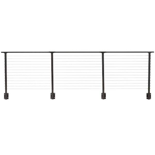 CityPost 14 ft. Deck Cable Railing, 42 in. Face Mount in Bronze