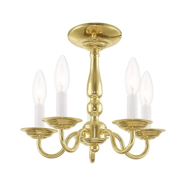 Livex Lighting Williamsburgh 12 Light Polished Brass Chandelier 5012-02 -  The Home Depot