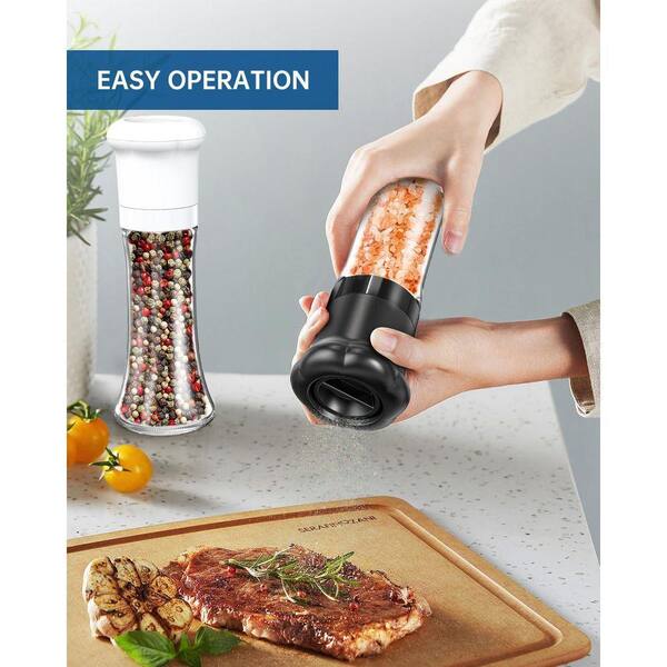 Lynzavix Manual Salt and Pepper Grinder Set Adjustable Coarseness