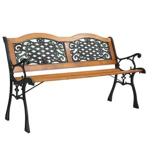 Iron Frame 49 in. Wood Outdoor Bench