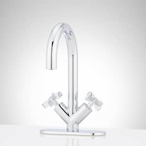 Vassor 8 in. Widespread Double Handle Bathroom Faucet in Chrome