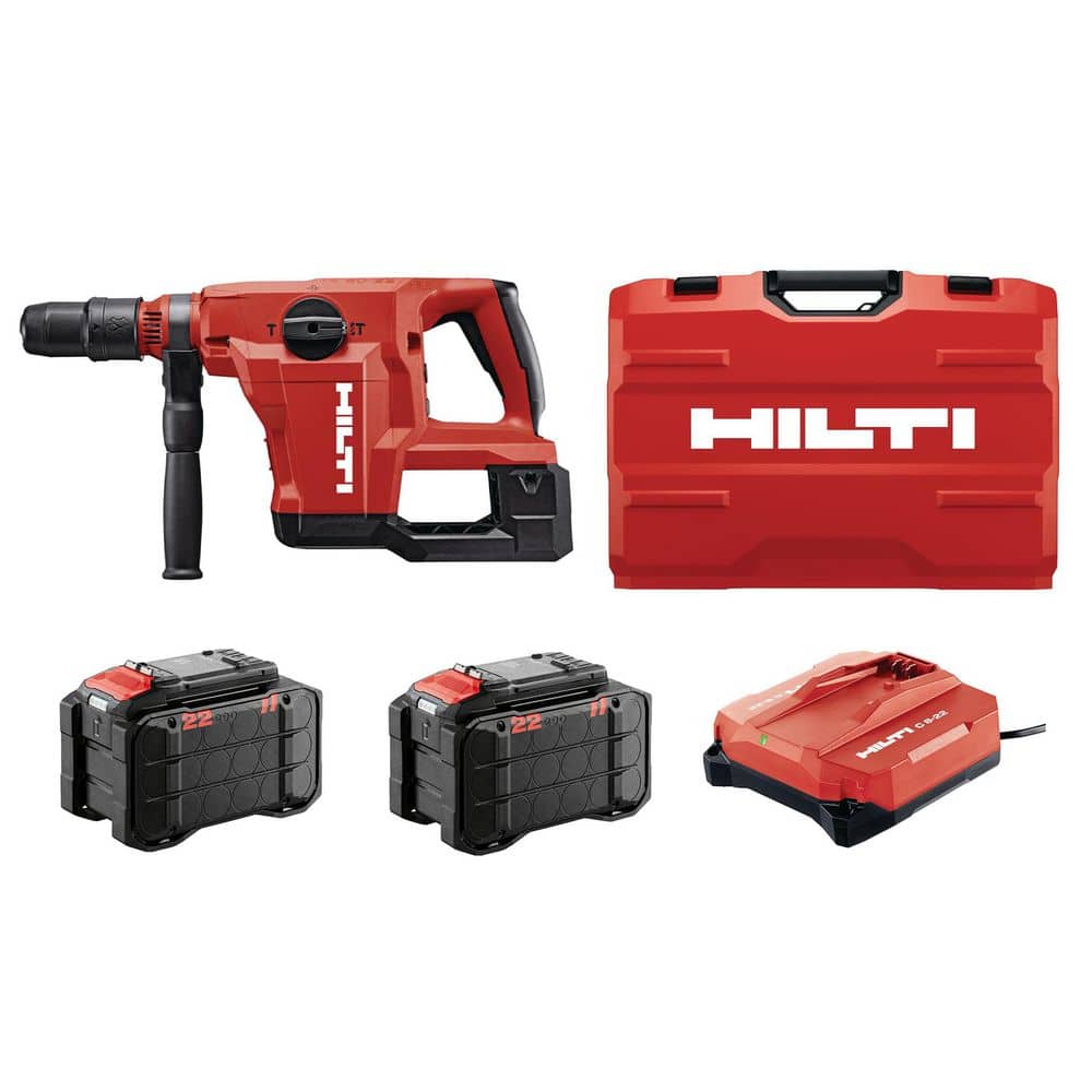 Hilti 22V NURON TE 60 Li-Ion Cordless Brushless 1-9/16 in. SDS-Max Rotary Hammer Drill Kit with (2) Batteries and Charger