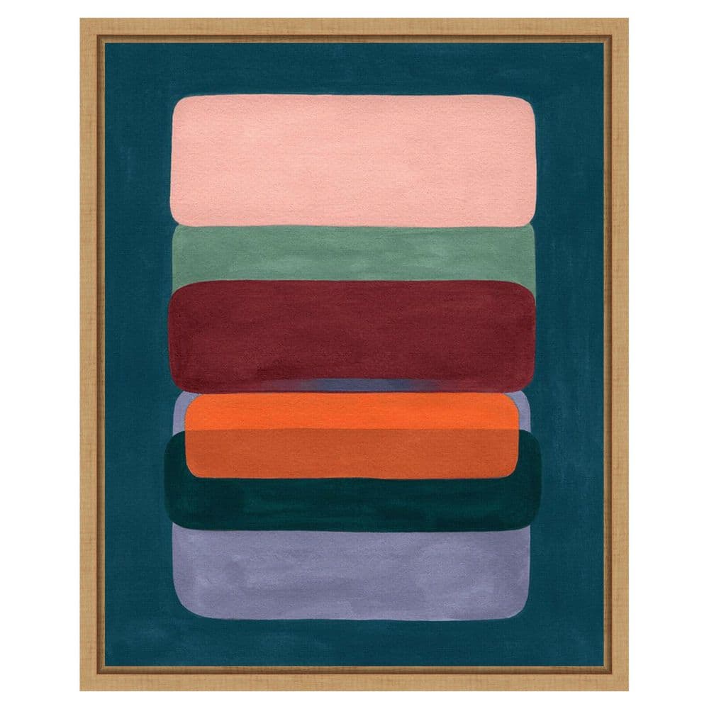 Layered Cake II by Grace Popp 1 Piece Floater Frame Canvas Giclee Abstract Art Print 20 in. x 16 in. price history on PriceWatchPro