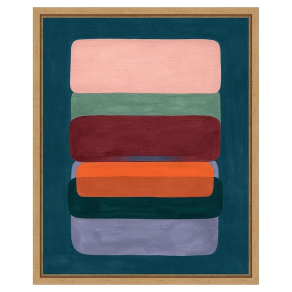 Layered Cake II by Grace Popp 1 Piece Floater Frame Canvas Giclee Abstract Art Print 20 in. x 16 in.