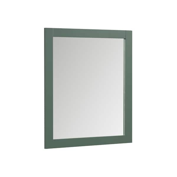 HOMEVY STUDIO Galsaky 28 in. W x 32 in. H Rectangular Framed Surface-Mount Bathroom Vanity Mirror in Forest Green