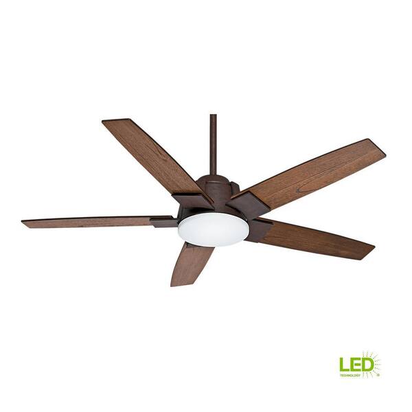 Casablanca Zudio 56 in. Integrated LED Indoor Industrial Rust Ceiling Fan