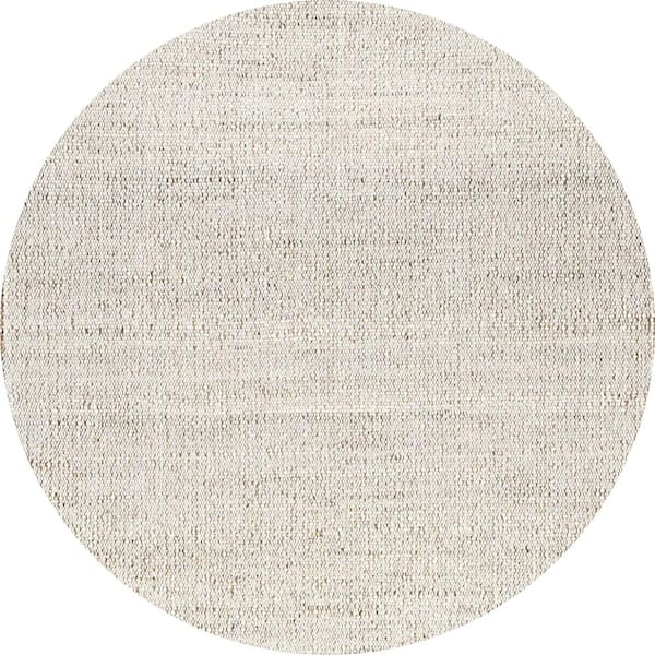 nuLOOM Elfriede Solid Jute Natural 8 ft. Round Rug