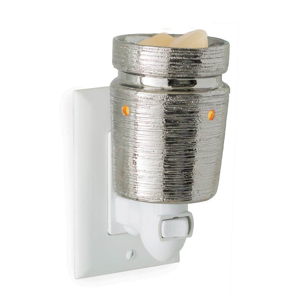 Candle Warmers Etc 5.7 in Brushed Chrome Pluggable Fragrance Warmer
