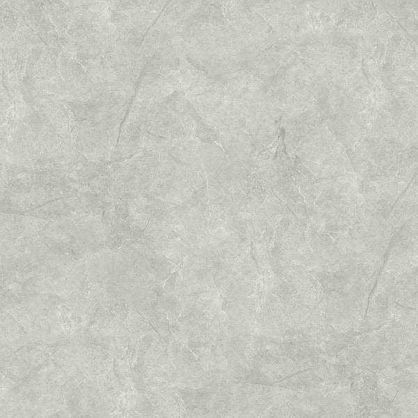 Waterproof Gray PVC Marble Pattern Moisture-Proof Removable Wallpaper Roll (Set of 1)