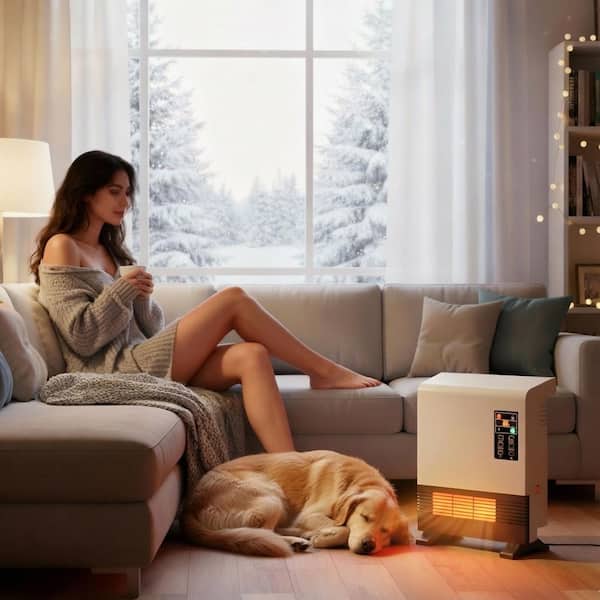 1500-Watt Electric Wall Mounted Panel Infrared Space Heater with Timer, 3-Modes and Quick Heat