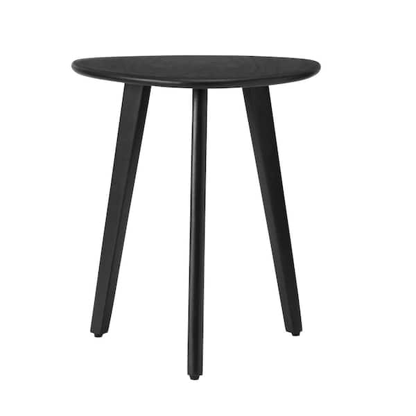 MH LONDON Armstrong 16 in. x 16 in. x 18 in. Black Triangle Solid Mango Wood End Table