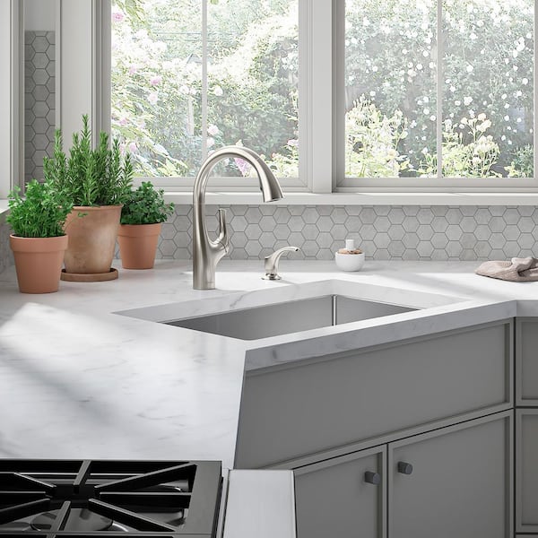 Avi Single-Handle Pull Out Sprayer Kitchen Faucet in Vibrant Stainless