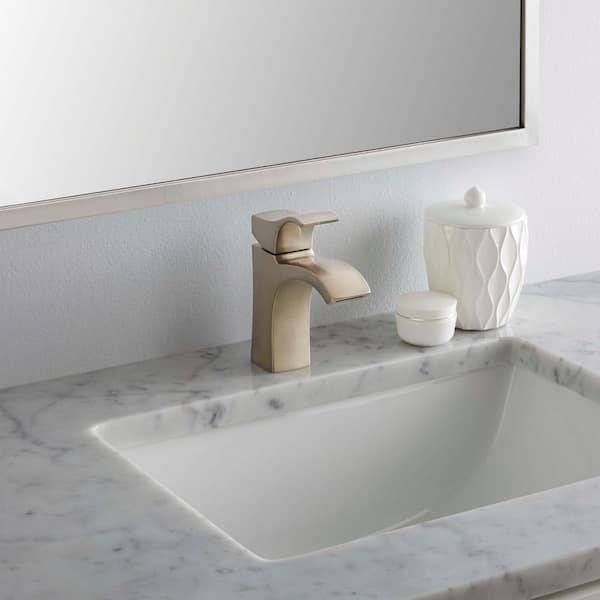 Venturi Single Hole Single-Handle Bathroom Faucet in Spot Defense Brushed Nickel (2-Pack Combo)
