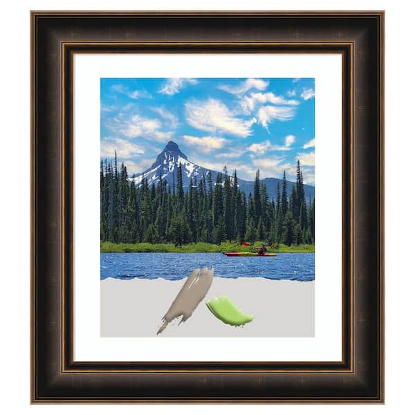 Amanti Art Villa Oil Rubbed Bronze Wood Picture Frame Opening Size 20 x 24 in. (Matted to 16 x 20 in.)