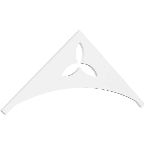 Ekena Millwork 1 in. x 72 in. x 27 in. (9/12) Pitch Naple Gable Pediment Architectural Grade PVC Moulding