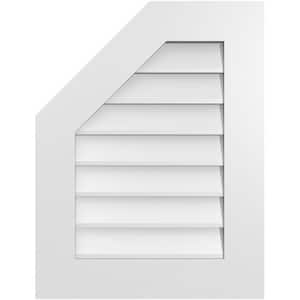 20 in. x 26 in. Octagonal Surface Mount PVC Gable Vent: Decorative with Standard Frame