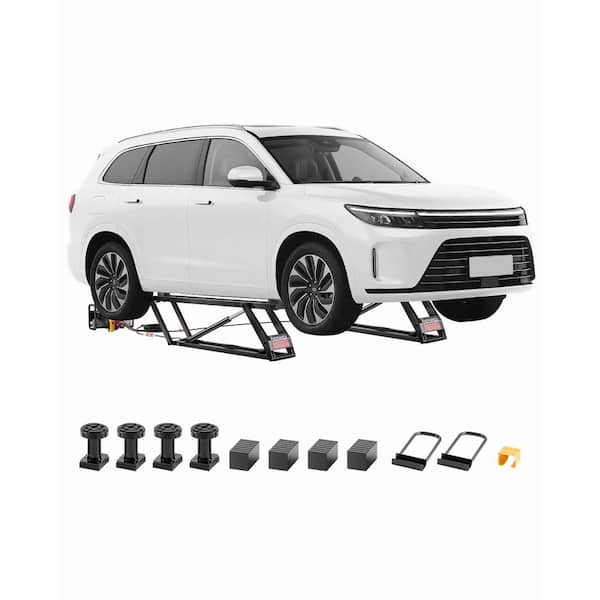 Car Lift, 7000 lbs. Capacity Car Lifts for Home Garage, 3-Level Adjustable with 29.4 in. Lift Height and Remote Control