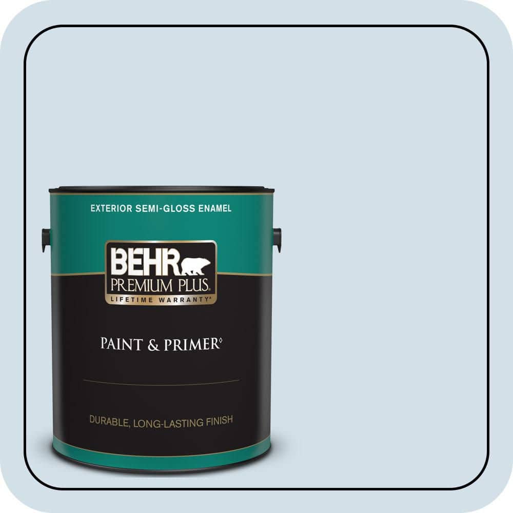 1 gal. #580E-1 Rain Drop Semi-Gloss Enamel Exterior Paint & Primer price history on PriceWatchPro