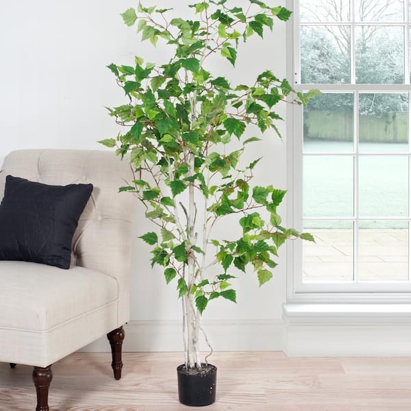 Pure Garden 5 ft. Artificial Birch Tree
