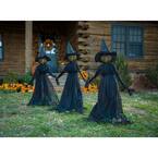 52 in. Lighted Halloween Witch Stakes, Set of 3